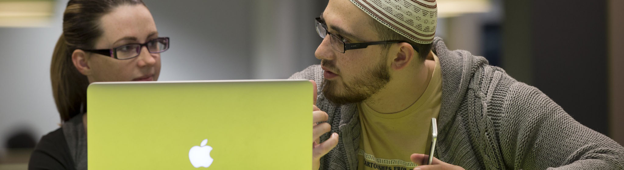Students using laptops