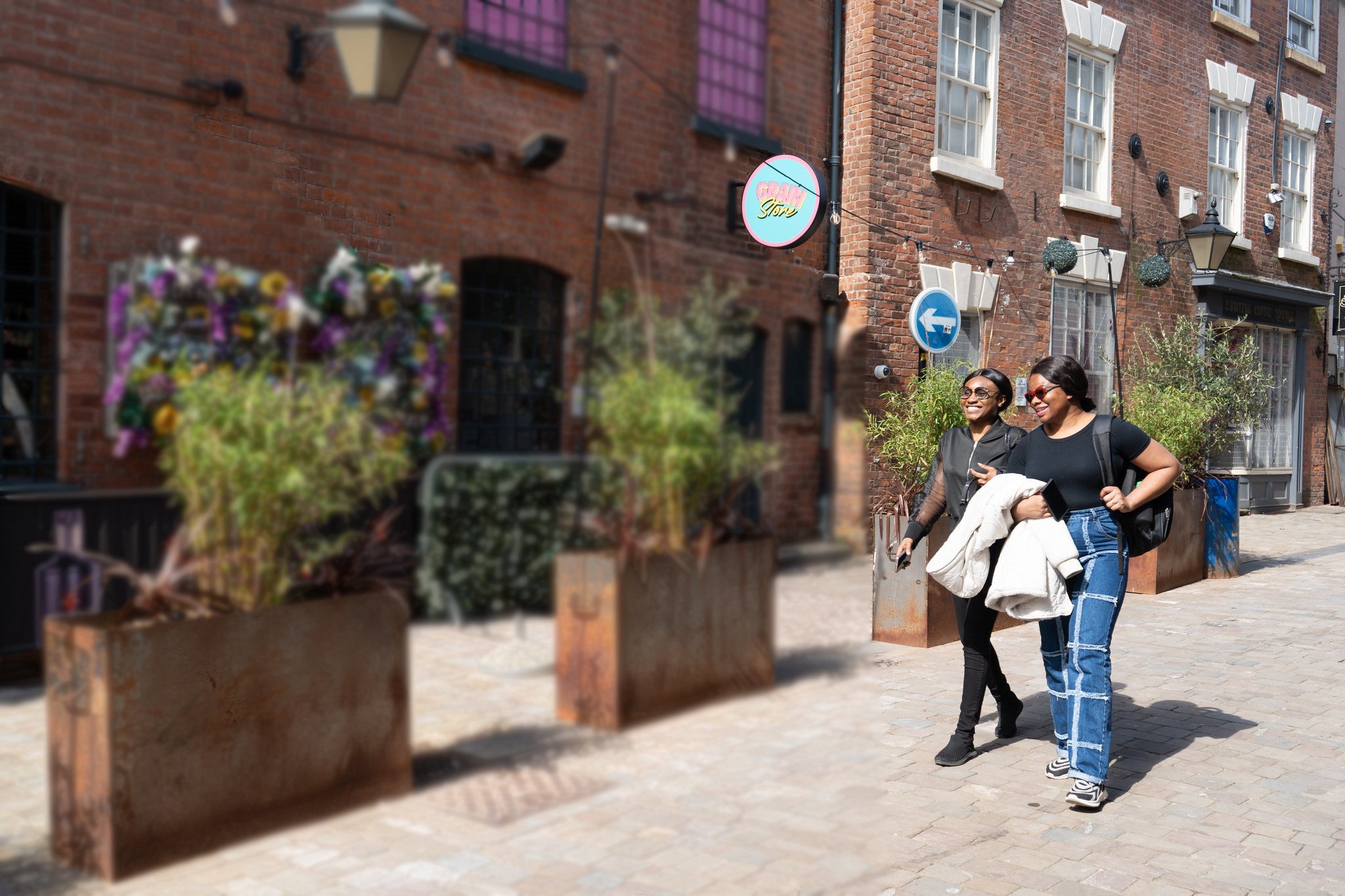 Students discussing their clearing options at the university
