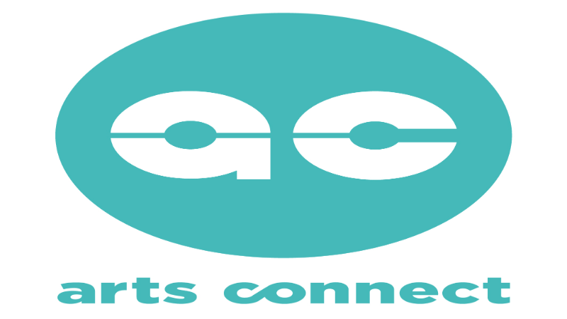 Arts Connect Logo is on a white background with a teal circle and 
