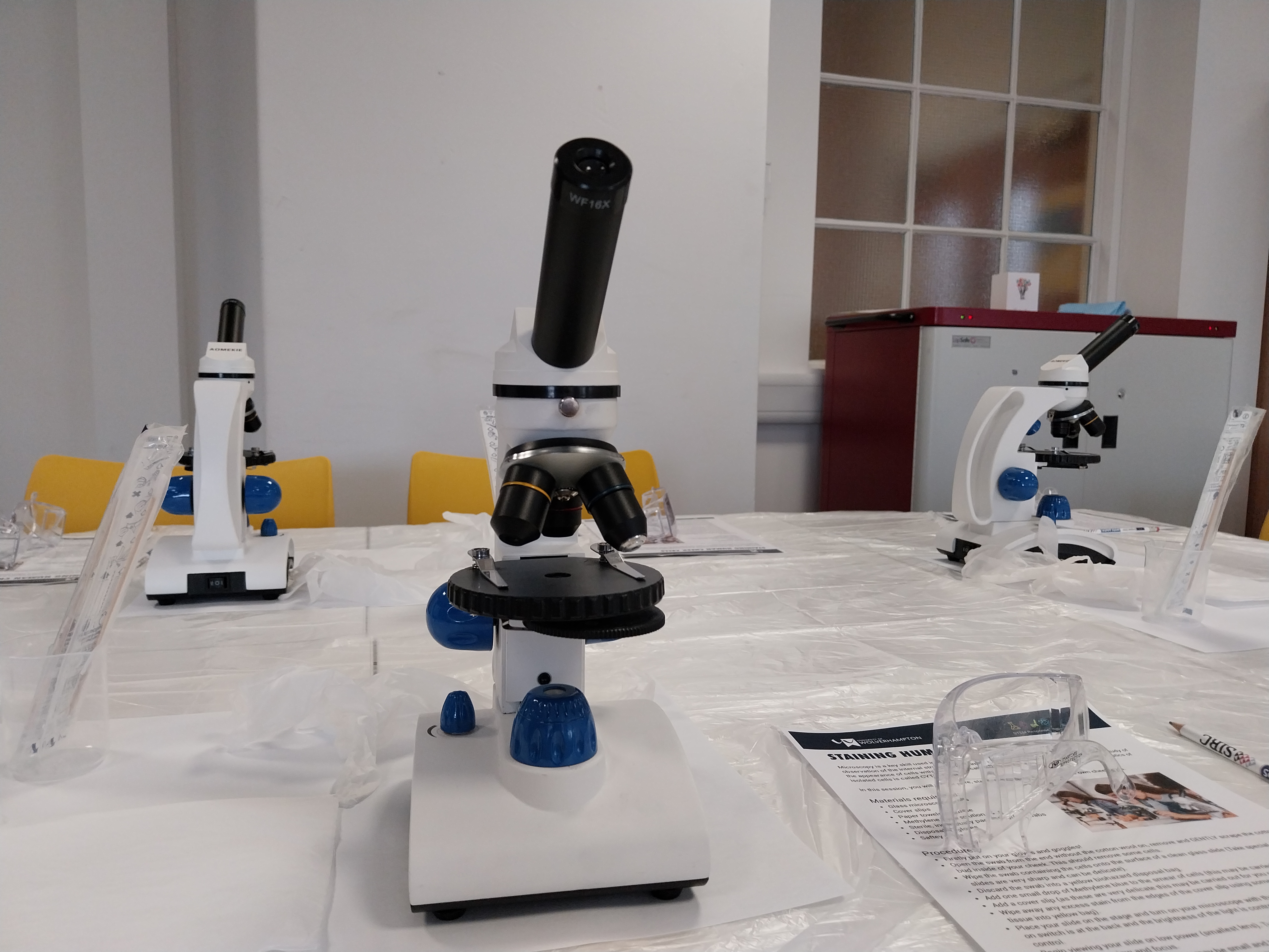 microscopes on table