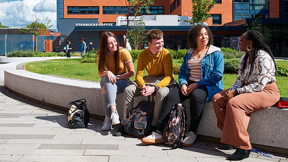 Students in Courtyard