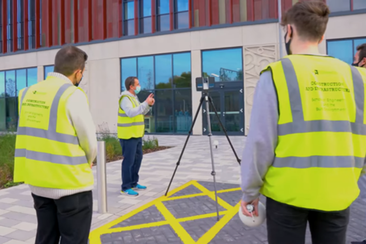 Image depicting practice with laser scanners in the School of Architecture and Built Environment